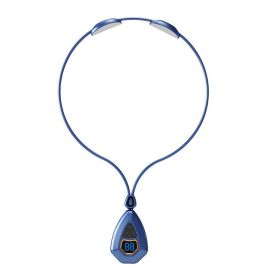 Smart Neck Massager Heating EMS Pulse Neck Massage Apparatus Heat Electric Mini Back Body Massager Cervical Vertebra Pain Relief (Style: Regular, Color: Blue)